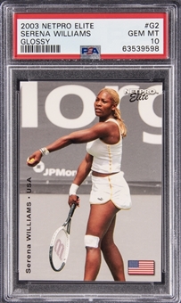 2003 NetPro Elite Glossy #G2 Serena Williams Rookie Card (#/100) – PSA GEM MT 10